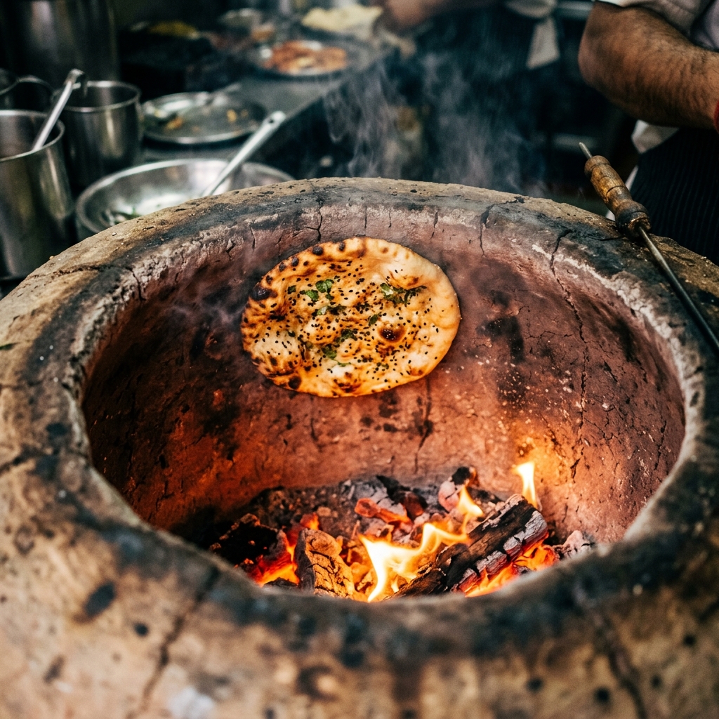 Veer Ji Naan traditional clay oven baking